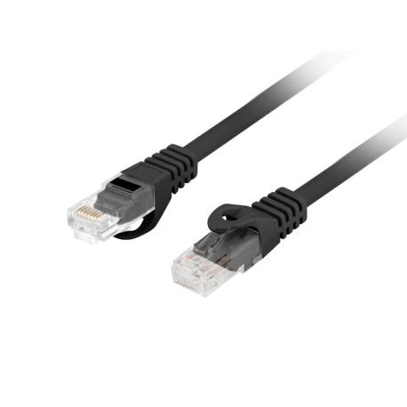 Lanberg - Patch cable - RJ-45 (M) to RJ-45 (M) - 2 m - 5.4 mm - UTP - CAT 6 - molded, snagless - black - (qty per pack: 20) - 0