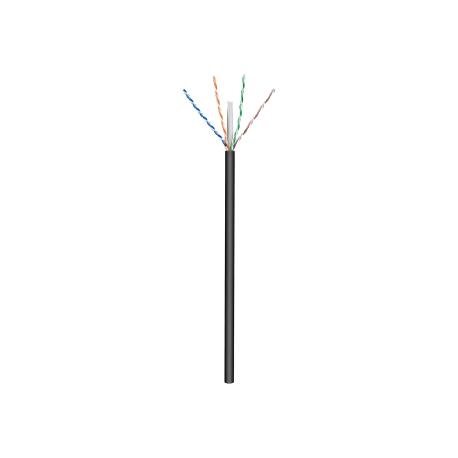 goobay - Network cable - 100 m - UTP - CAT 6 - outdoor, round, solid - 0