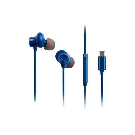 Panasonic RP-TCM225 - Earphones with mic - in-ear - wired - USB-C - noise isolating - blue - 0