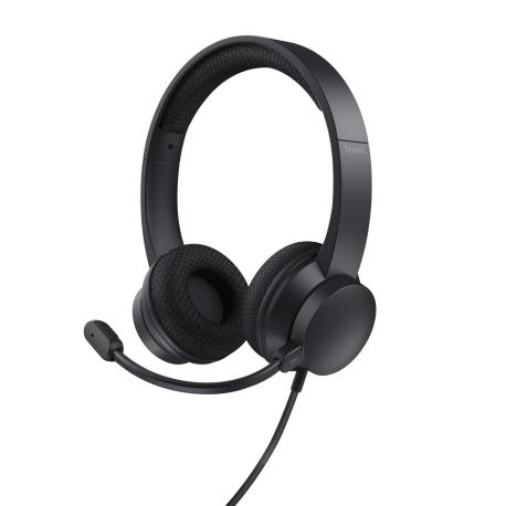 Trust Ayda - Headset - on-ear - wired - USB - black - 0