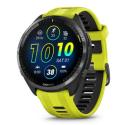 Garmin Forerunner 965 - 47 mm - black - smart watch with band - silicone - amp yellow / black - wrist size: 135-205 mm - display 1.4" - 32 GB - Bluetooth, Wi-Fi, ANT+ - 52 g