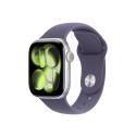 Apple Watch Series 11 (GPS + Cellular) - 42 mm - silver aluminium - smart watch with sport band - fluoroelastomer - purple fog - band size: M/L - 64 GB - Wi-Fi 4, UWB, Bluetooth - 5G - 30.3 g