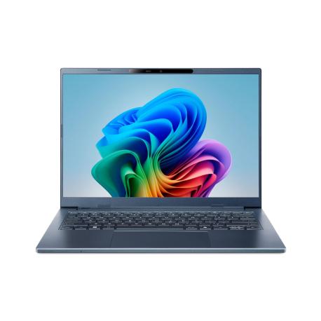 Acer Aspire 14 AI A14-11M - 180-degree hinge design - Snapdragon X - X1-26-100  /  up to 2.97 GHz - Win 11 Home - Qualcomm Adreno - 32 GB RAM - 1.024 TB SSD NVMe - 14" IPS 1920 x 1200 @ 120 Hz - Wi-Fi 7, Bluetooth - steam blue - kbd: US Intl - 0