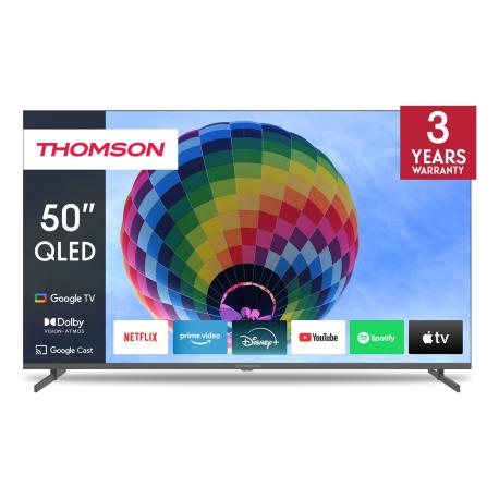 Thomson 50QG4S14 - 50" Diagonal Class LED-backlit LCD TV - QLED - Smart TV - Google TV - 4K UHD (2160p) 3840 x 2160 - HDR - Quantum Dot - dark grey - 0