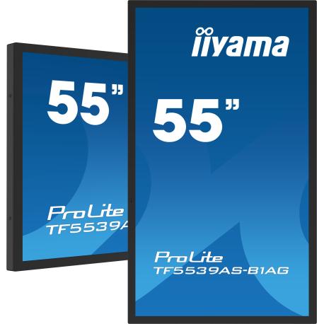 iiyama ProLite TF5539AS-B1AG - 55" Diagonal Class (54.6" viewable) LED-backlit LCD display - digital signage - with built-in media player and touchscreen (multi touch) - Android - 4K UHD (2160p) 3840 x 2160 - black - 1