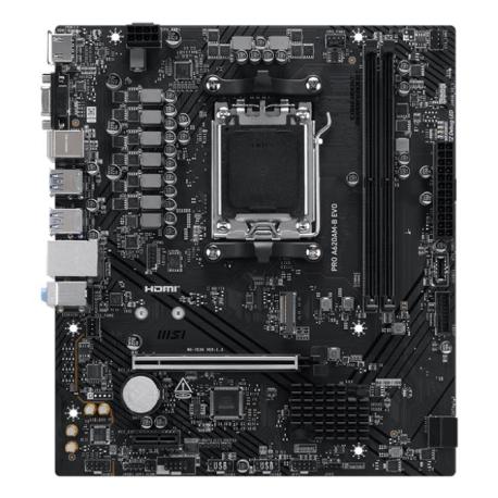 MSI PRO A620AM-B EVO - Motherboard - micro ATX - Socket AM5 - AMD A620A Chipset - USB 3.2 Gen 1, USB-C 3.2 Gen 1 - 2.5 Gigabit LAN - onboard graphics (CPU required) - HD Audio (8-channel) - 0