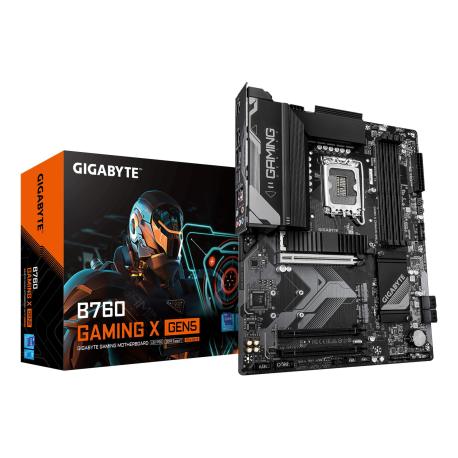 Gigabyte B760 GAMING X GEN5 - Motherboard - ATX - LGA1700 Socket - B760 Chipset - USB-C 3.2 Gen2, USB-C 3.2 Gen 1, USB 3.2 Gen 1, USB 3.2 Gen 2 - 2.5 Gigabit LAN - onboard graphics (CPU required) - HD Audio (8-channel) - 0
