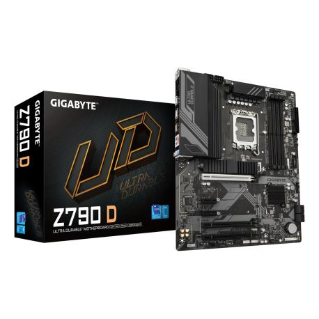 Gigabyte Z790 D - 1.0 - motherboard - ATX - LGA1700 Socket - Z790 Chipset - USB 3.2 Gen 1, USB-C 3.2 Gen2, USB-C 3.2 Gen 1, USB 3.2 Gen 2 - 2.5 Gigabit LAN - onboard graphics (CPU required) - HD Audio (8-channel) - 0
