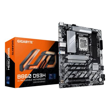 Gigabyte B860 DS3H - Motherboard - ATX - LGA1851 Socket - B860 Chipset - USB-C 3.2 Gen 2x2, USB 3.2 Gen 2, USB-C 3.2 Gen 1, USB 3.2 Gen 1 - 2.5 Gigabit LAN - onboard graphics (CPU required) - HD Audio (8-channel) - 0