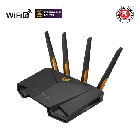 ASUS TUF Gaming AX3000 V2 - Wireless router - 4-port switch - GigE - 802.11a/b/g/n/ac/ax - Dual Band - 0