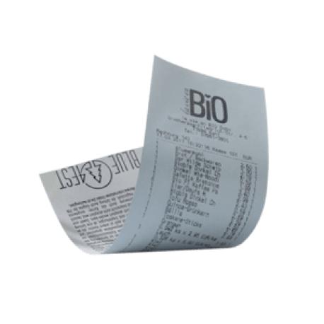 Blue4est Receipt roll, thermal paper, 80mm, longlife, light blue - 0