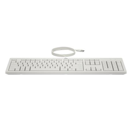 HP 225 - Keyboard and mouse set - ambidextrous, 3-zone layout, standard key travel - 100% - full size - USB - QWERTY - International English - cashmere white - 0
