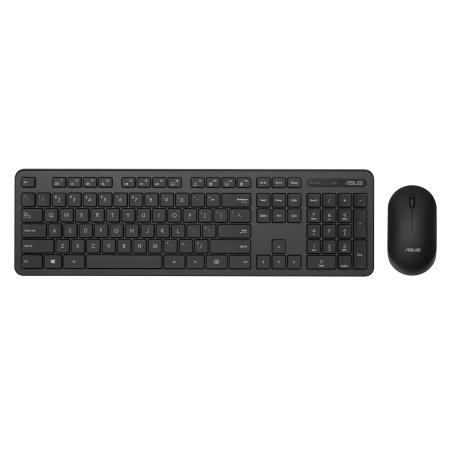 ASUS CW100 - Keyboard and mouse set - 100% - wireless - 2.4 GHz - QWERTY - Russian - black - 0