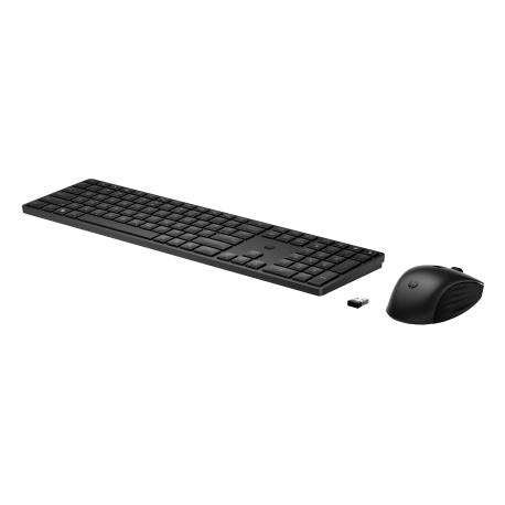 HP 655 - Keyboard and mouse set - 100% - full size - wireless - 2.4 GHz - QWERTY - English - black - Smart Buy - 0
