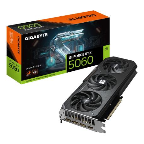 Gigabyte GeForce RTX 5060 GAMING OC 8G - Graphics card - GeForce RTX 5060 - 8 GB GDDR7 - PCI Express 5.0 - 3 x DisplayPort, HDMI - 0