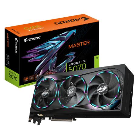 AORUS GeForce RTX 5070 MASTER 12G - Graphics card - GeForce RTX 5070 - 12 GB GDDR7 - PCI Express 5.0 - 3 x DisplayPort, HDMI - 0