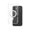 CARE by PanzerGlass Urban Combat - Back cover for mobile phone - with kickstand - MagSafe compatibility - thermoplastic polyurethane (TPU), polycarbonate (PC), aluminium alloy - transparent, silver - for Apple iPhone 16 Plus
