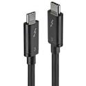 Lindy - Thunderbolt cable - USB-C (M) to USB-C (M) - USB 3.1 Gen 2  /  Thunderbolt 3  /  DisplayPort 1.2 - 1 m - reversible connectors, 4K support - black