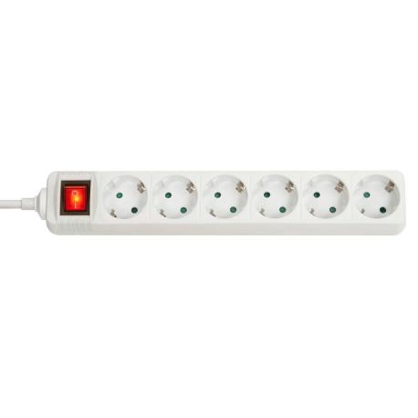 LINDY - Power strip - AC 250 V - 3500 Watt - output connectors: 6 - 1.4 m cord - white - 0