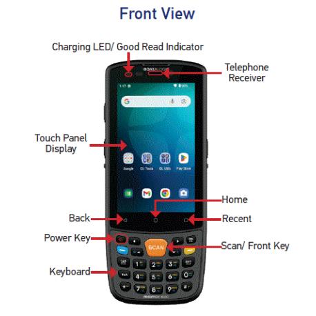 Datalogic Memor K20 - Data collection terminal - rugged - Android 13 - 64 GB eMMC - 4" IPS (800 x 480) - rear camera - barcode reader - (2D imager) - USB host - microSD slot - 802.11a / b / g / n / ac / d / e / h / i / k / r / v / w, Bluetooth, NFC - 9