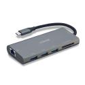 LINDY USB 3.1 Type C Multi-Port Converter - Docking station - USB-C - VGA, HDMI - GigE