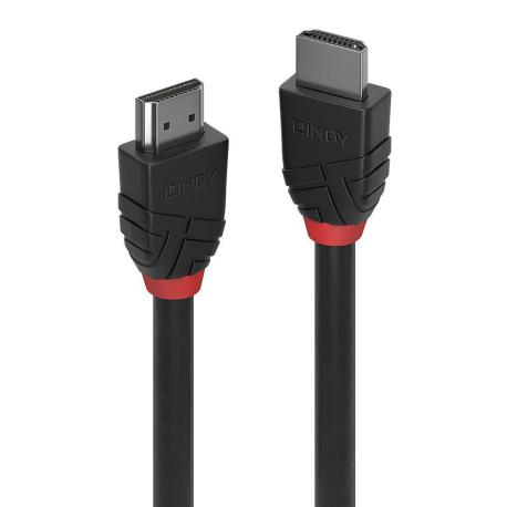 Lindy Anthra Line - HDMI cable - HDMI male to HDMI male - 0.5 m - triple shielded - black - round, Dolby DTS-HD Master Audio support, 8K60Hz (7680 x 4320) support - 0