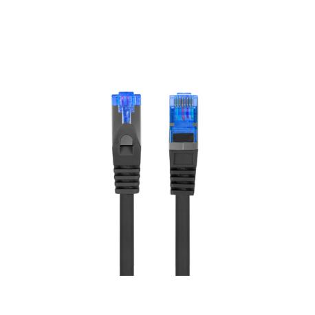 Lanberg - Patch cable - RJ-45 (M) to RJ-45 (M) - 1.5 m - S / FTP - CAT 6a - molded, snagless - black, RAL 9004 - 0
