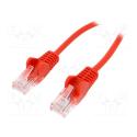 Goobay - Patch cable - RJ-45 (M) to RJ-45 (M) - 25 cm - UTP - CAT 6 - molded, snagless - red