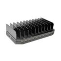Tripp Lite 10-Port USB Charging Station with Adjustable Storage, 12V 8A (96W) USB Charger Output, Schuko Power Cord - Power adapter - 96 Watt - 8 A - 10 output connectors (10 x 4 pin USB Type A) - black