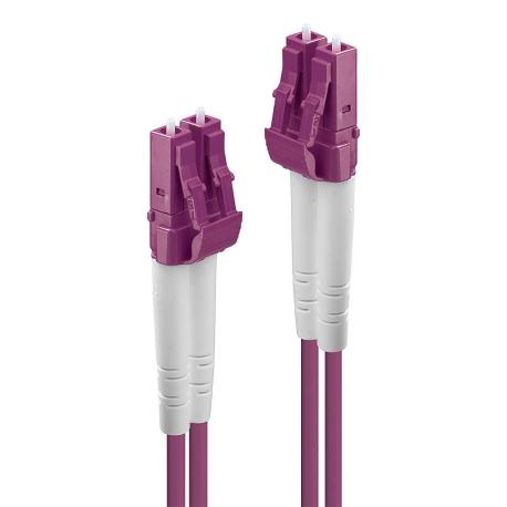 Lindy - Patch cable - LC multi-mode (M) to LC multi-mode (M) - 1 m - fibre optic - duplex - 50 / 125 micron - OM4 - halogen-free - purple - 0