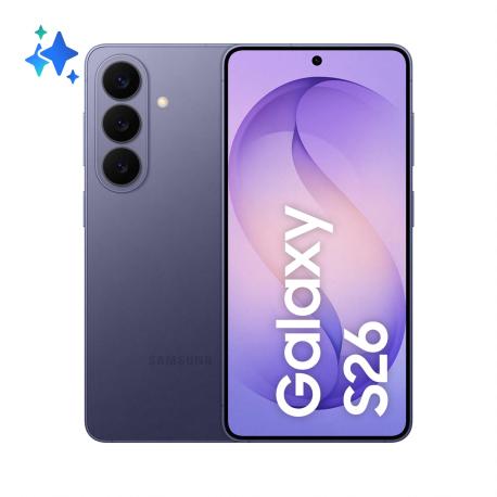 Samsung Galaxy S26 - 5G smartphone - dual-SIM - RAM 12 GB  /  Internal Memory 512 GB - OLED display - 6.3" - 2340 x 1080 pixels (120 Hz) - 3x rear cameras 50 MP, 12 MP, 10 MP - front camera 12 MP - cobalt violet - 0