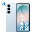 Samsung Galaxy S26 - 5G smartphone - dual-SIM - RAM 12 GB  /  Internal Memory 512 GB - OLED display - 6.3" - 2340 x 1080 pixels (120 Hz) - 3x rear cameras 50 MP, 12 MP, 10 MP - front camera 12 MP - sky blue