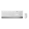 MediaRange MROS106 - Highline Series - keyboard and mouse set - wireless - 2.4 GHz - silver white GERMAN LAYOUT