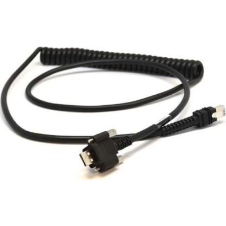 Zebra - Power cable - USB (M) locking - 3.66 m - coiled - for Zebra DS3608, DS3678, LI3608, LI3678 - 0