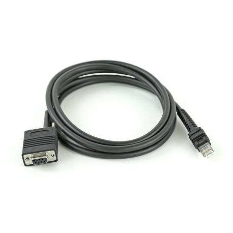 Zebra - Serial cable - DB-9 (F) to RJ-45 (10 pin) (M) - 2.8 m - for Symbol LI3608; Digital Scanner DS3608; Zebra DS3608, DS3678, LI3608, LI3678 - 0