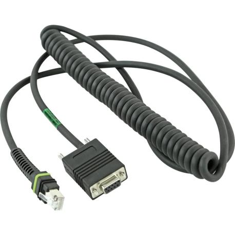 Zebra - Serial cable - DB-9 (F) to RJ-45 (10 pin) (M) - 2.8 m - coiled, molded - for Symbol LI3608; Digital Scanner DS3608; Zebra DS3608, DS3678, LI3608, LI3678 - 1