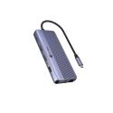 Icy Box Travel Dock 12-in-1, 3x Videoausgabe (2x HDMI + 1x VGA)