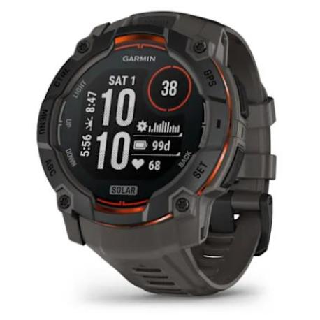 SMARTWATCH INSTINCT 3 SOLAR/BLK/CHARC 010-02935-00 GARMIN - 0