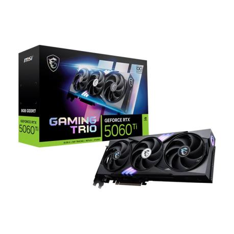 MSI GeForce RTX 5060 Ti 8G GAMING TRIO OC - Graphics card - GeForce RTX 5060 Ti - 8 GB GDDR7 - PCIe 5.0 x16 - 3 x DisplayPort, HDMI - 0