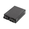 DIGITUS Professional DN-82024 - Media converter - 100Mb LAN - 100Base-FX - SC multi-mode / SC single-mode - up to 20 km - 1310 nm