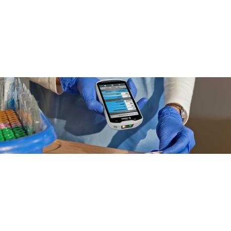 HEALTHCARE WWAN - SIM + ESIM, 2.2GHZ, GMS, SE4100, NFC, 4GB/64GB, 13 MP RFC, 5MP FFC, BACK ALERT BUTTON, BASIC BATTERY, MDNA ENT - 6