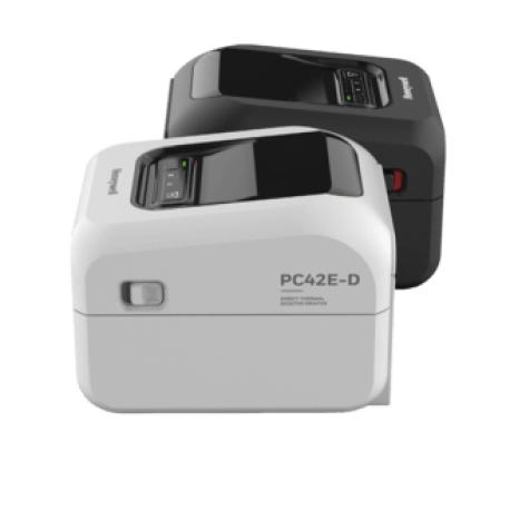 PC42E-D, Direct Thermal Printer, Black, 203 dpi, USB, Ethernet, Serial Port, No Power Cord  - 0