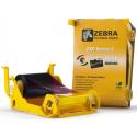 Zebra ix Series YMCKO - High capacity - colour (cyan, magenta, yellow, resin black, clear overcoat) - print ribbon cassette with cleaning roller - for ZXP Series 3, 3 QuikCard ID Solution