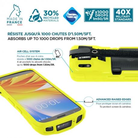 inchMobilis Protech Yellow Case + Handstrap for TC22 / TC27  Pantone: 102C  - 1