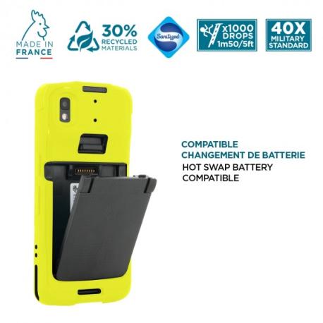 inchMobilis Protech Yellow Case + Handstrap for TC22 / TC27  Pantone: 102C  - 2