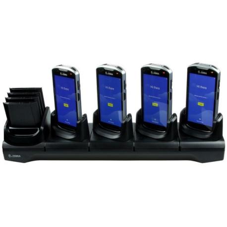 Zebra - Handheld / battery charging cradle - multi-slot cradles, without rugged boots - output connectors: 1 - for Zebra TC53, TC58 - 1