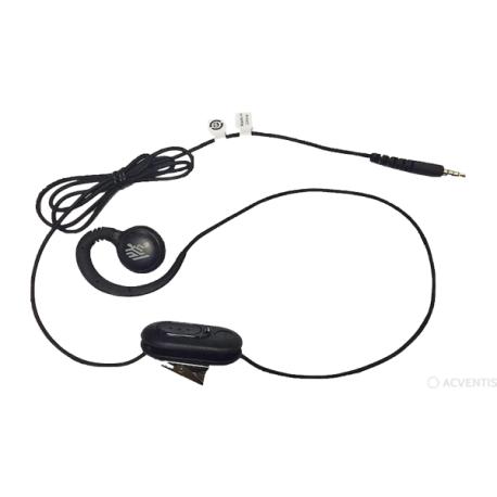Standard 3.5MM WIRED HEADSET FOR PTT + VOIP W/ ROTATING EAR PIECE FOR RIGHT/LEFT EAR WEARING. INCLUDES BUILT-IN CONTROL WRAP, IN - 0