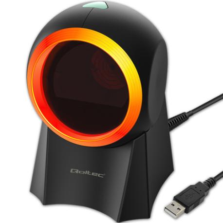 Qoltec - Barcode scanner - desktop - 100 scan  /  sec - decoded - USB - 0