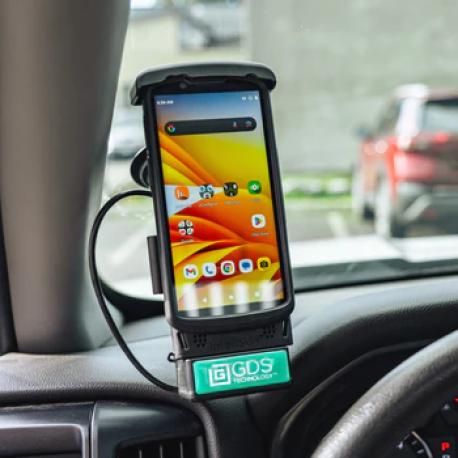 RAM Mounts GDS Holder (Key-Locking) for Zebra TC2x & TC5x Series in IntelliSkin Protective Sleeve - Heated Pogo-Pins - USB-C & U - 2