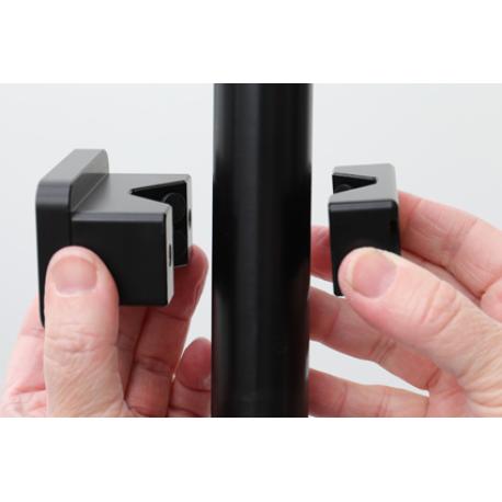 Brodit - Mounting component (pole mount) - aluminium - black - 1